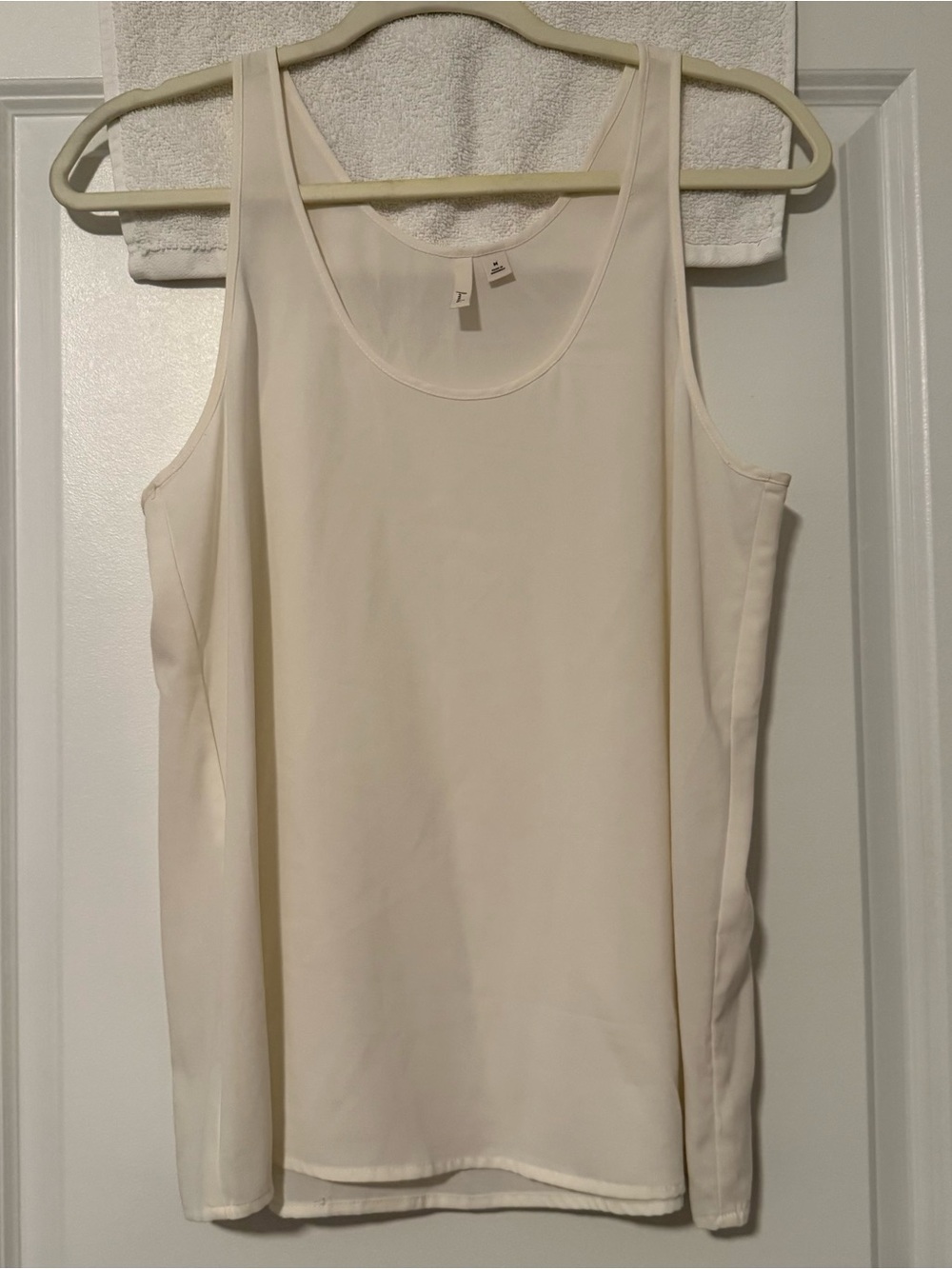 Frenchi Cream Scoop Neck Tank